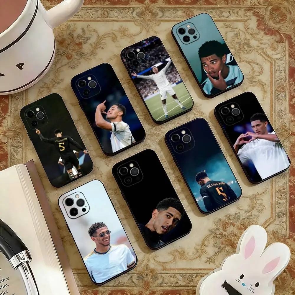 

J-Jude J-Bellingham Phone Case For iPhone 17, 16,15,14,13,12,11 Plus,Pro Max, Others Soft Black Cover