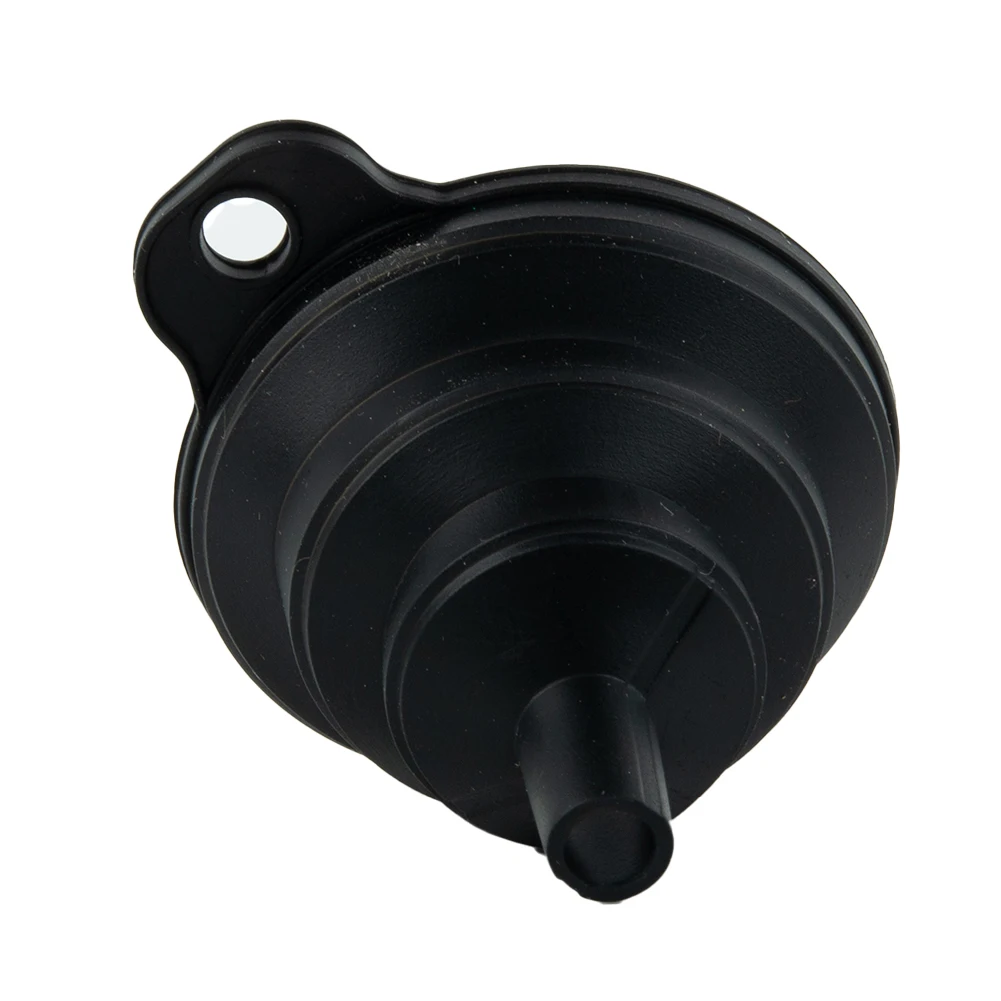 Black Car Engine Funnel Silicone Liquid Funnel Washer Fluid Change Foldable PortableAuto Engine Oil Petrol Change Funnels