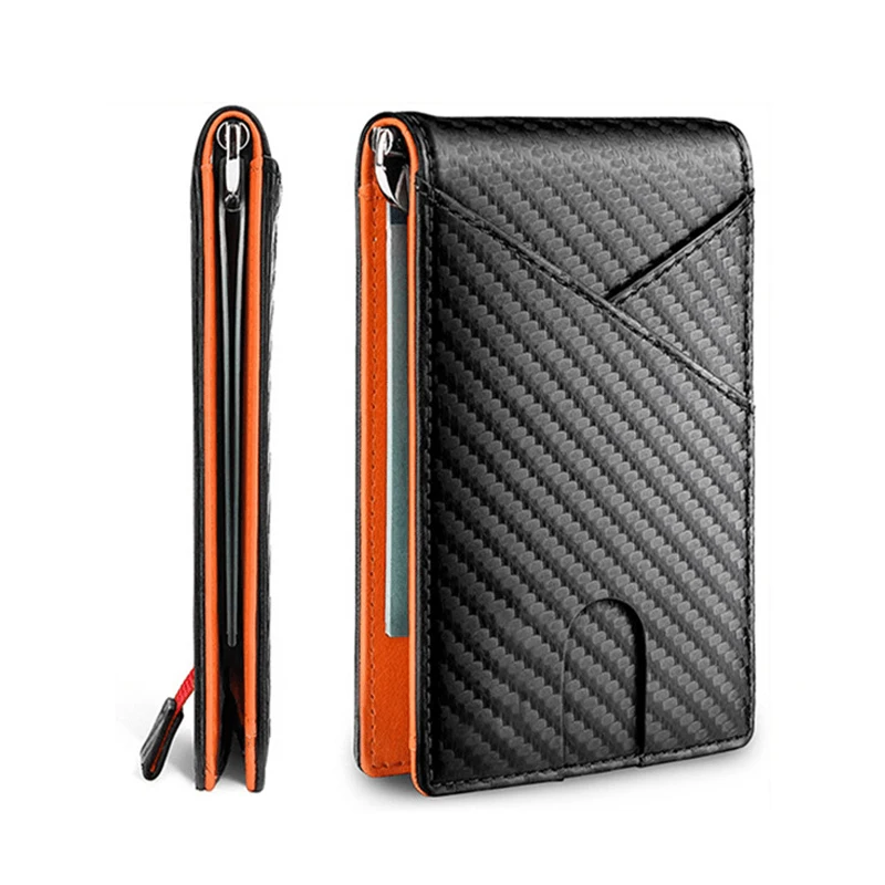 Rfid Credit Card Holder Men's Wallets Money Bag Carbon Fiber Luxury Brand Bag Slim Thin Card Holder Bifold Wallet for Men Gift