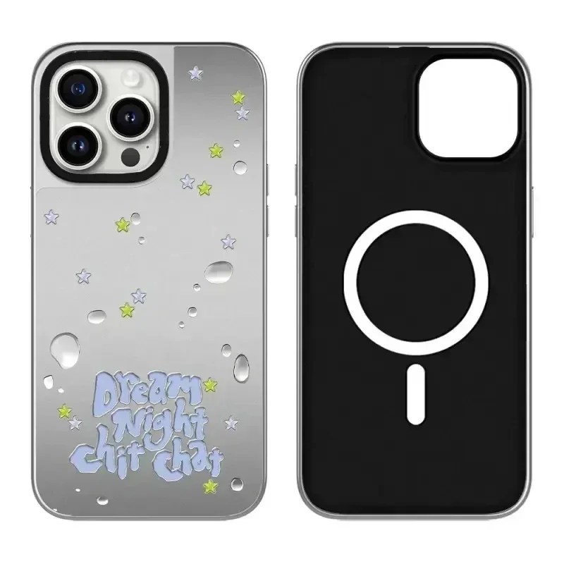 

Graffiti Letter iPhone 11 12 13 14 15 Pro Max Mirror Surface MagSafe Case Cover Shell