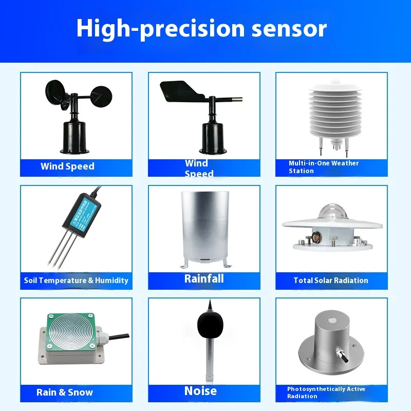 د الدفيئة درجة الحرارة الرطوبة الأمطار ضوء نظام مراقبة الغبار محطة الطقس الزراعية الصغيرة في الهواء الطلق المعدنية Farmlan