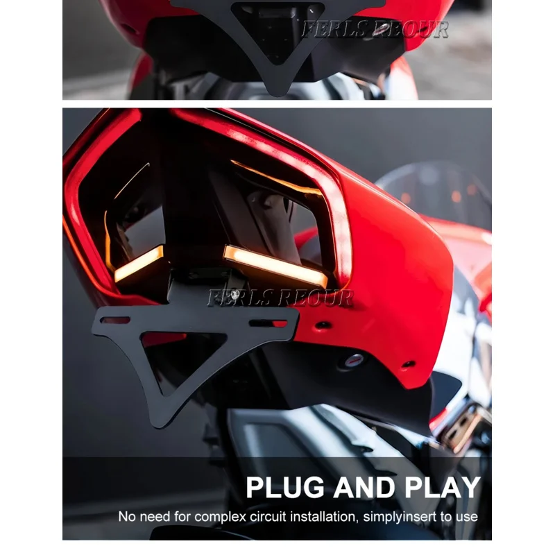 

Panigale V4/V2/SF V4/V4S 2018-2024 LED Integrated Tail Tidy - License Plate Holder, Sleek Rear Styling, Easy Install