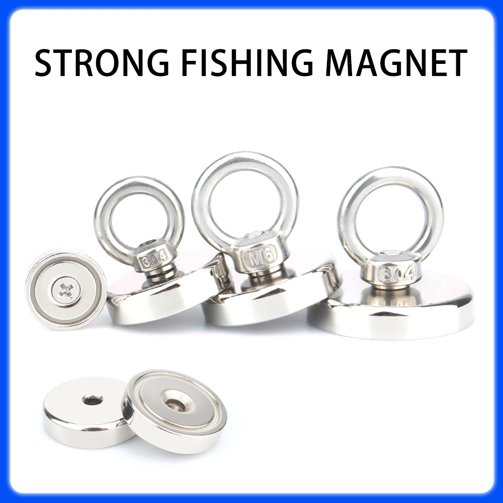 D20 Disc Strong Magnet A36 Pot Fishing Magnet Salvage Fishing Ring Magnets D32 Permanent Powerful Magnetic Magnets D16 D42 A48