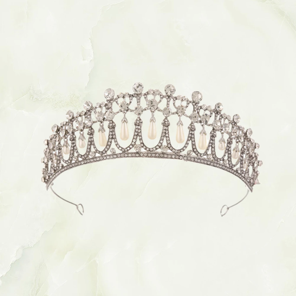 

Pearl Rhinestone Hair Accessories Bridal Hoops Headband Women Headwrap Wedding Headwear Elegant Design Banquet Parties