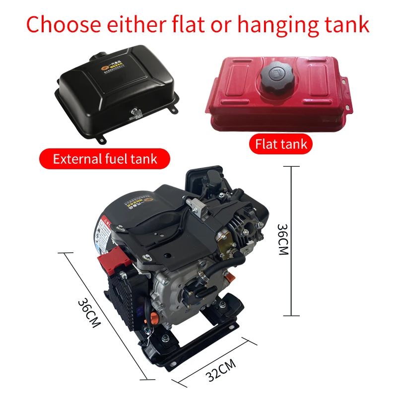 موسع نطاق مبرد بالماء 48 فولت تيار مستمر 48 فولت 60 فولت 72 فولت مولد طاقة هجين للدراجات النارية الكهربائية والقوارب وعربات الجولف مخصصة