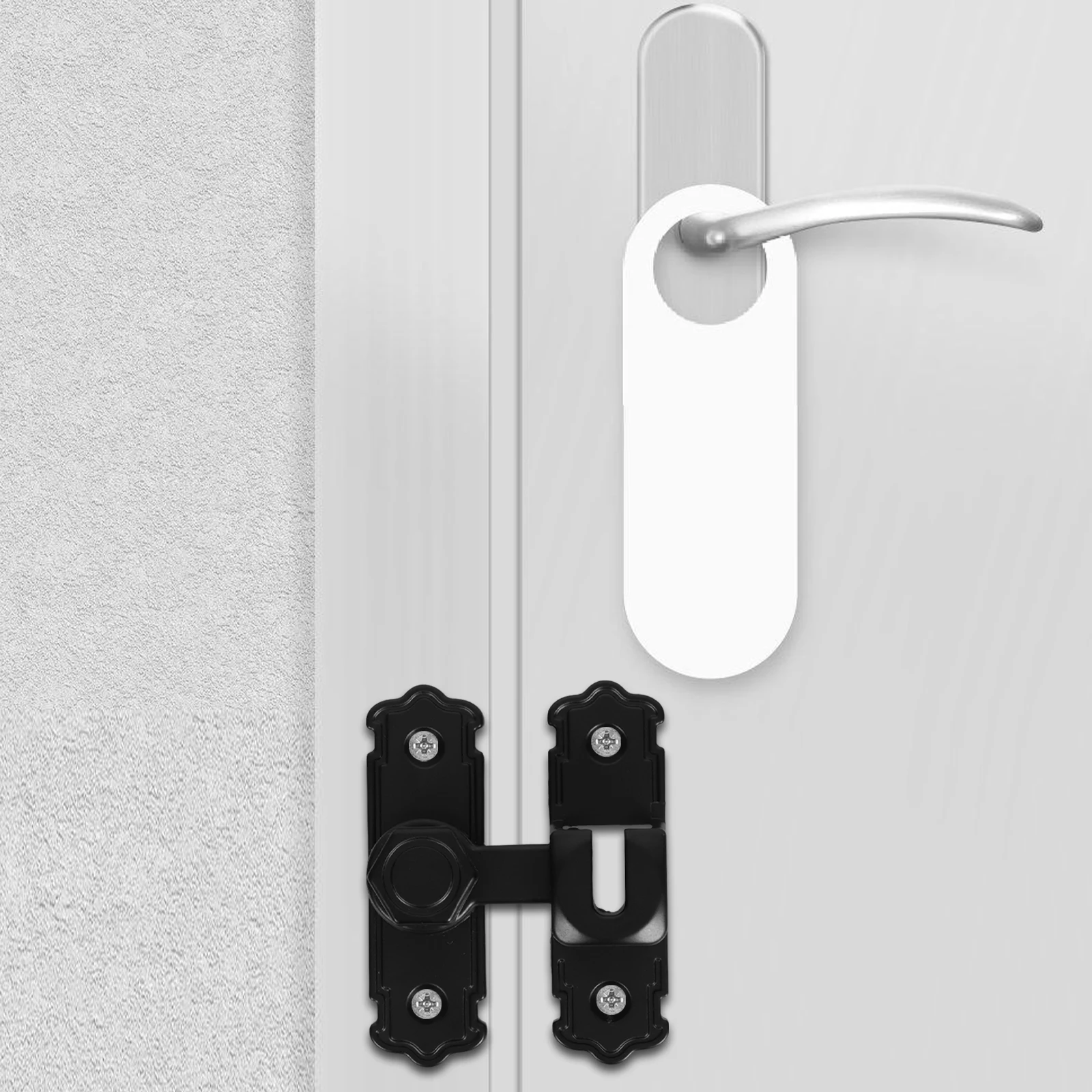 

2pcs Aluminum Alloy Door Lock Latch Barn Bathroom Silent Privacy Hardware Universal Fit Wood Metal Doors Easy Install for Hotel