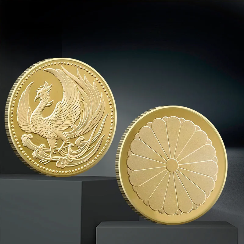 1PC 40mm Traditional Culture Phoenix Nirvana Commemorative Coin, Gold Silver Commemorative Coin Collection Gift