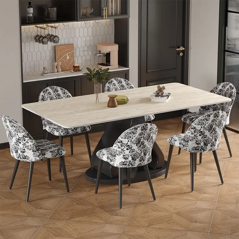 CXX household modern simple light luxury household small apartment rectangular dining table and chair combination