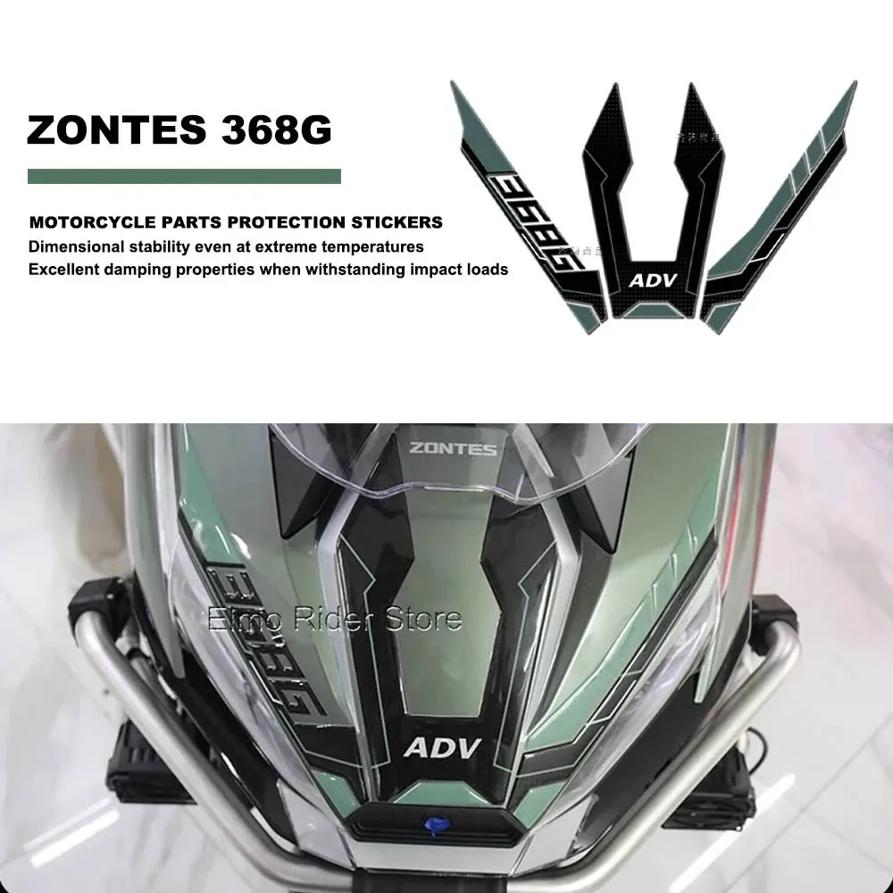 

3D Epoxy Resin Protective Sticker Motorcycle Front Mouth Protection Sticker For ZONTES 368G 368K 368E 368D 368M 2025