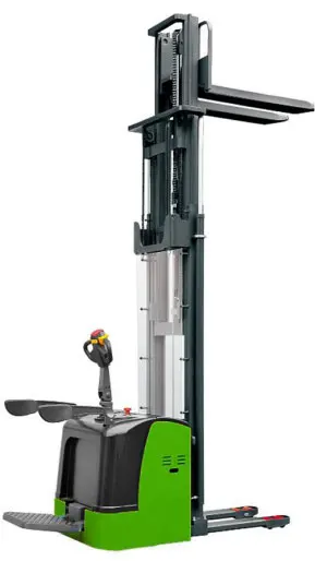 MOVMES 2 Ton 4400lbs Capacity Max. Lift Height  6.5M Battery Powered  Electric Ride-on  Pallet Truck with Full Free Lift