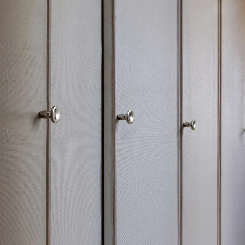 Goo-ki Modern kuningan padat pegangan kabinet furnitur Titanium perak kenop pintu pegangan kabinet lemari dapur menarik laci