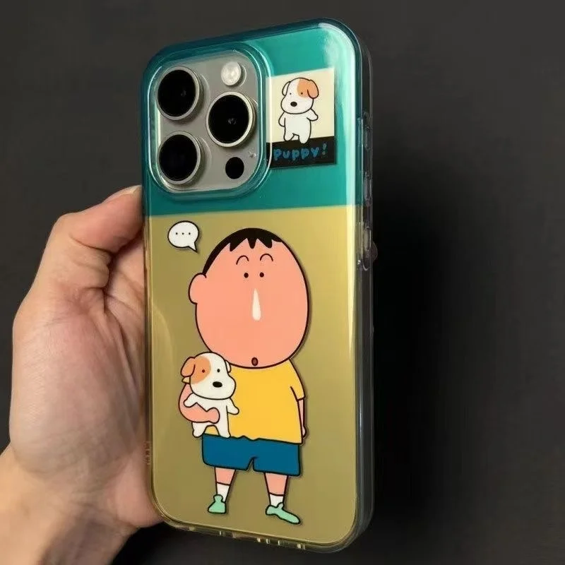 

Funny Cartoon Cute snot Boochan soft silicone Clear TPU Phone Case For iPhone 11 12 13 14 15 16 Pro Max Crayon Shin-chan Cover