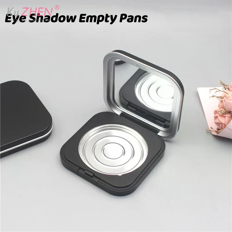 Empty Powder Box Blusher Case Replacement Box Portable Container With Magnetic With Mirror Eye Shadow Case Cosmetic Makeup Case
