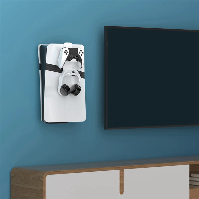 コンソール壁ブラケット吊り下げ収納ブラケット収納ラック収納アクセサリー-ps5-プロ-スリムゲームコンソールブラック