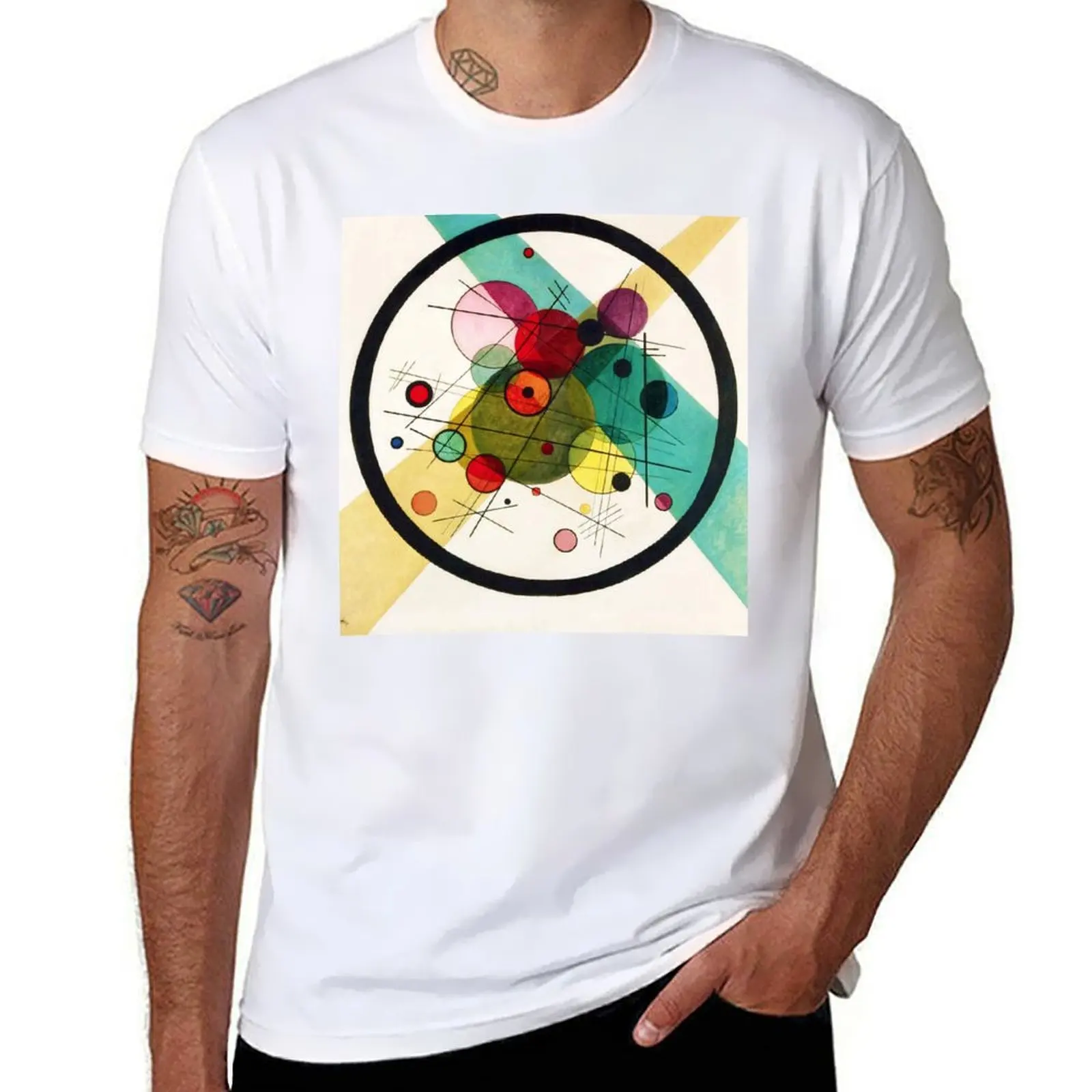 

Wassily Kandinsky Circles in a Circle (1923) T-Shirt man t shirt heavy cotton T-Shirt