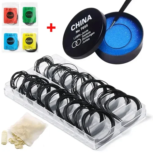 시계 수리 도구 시계 케이스 고무 방수 O링 내유성, 시계 하단 커버 가스켓, 0.5mm, 0.6mm O링 도장 가스켓, 1 박스 