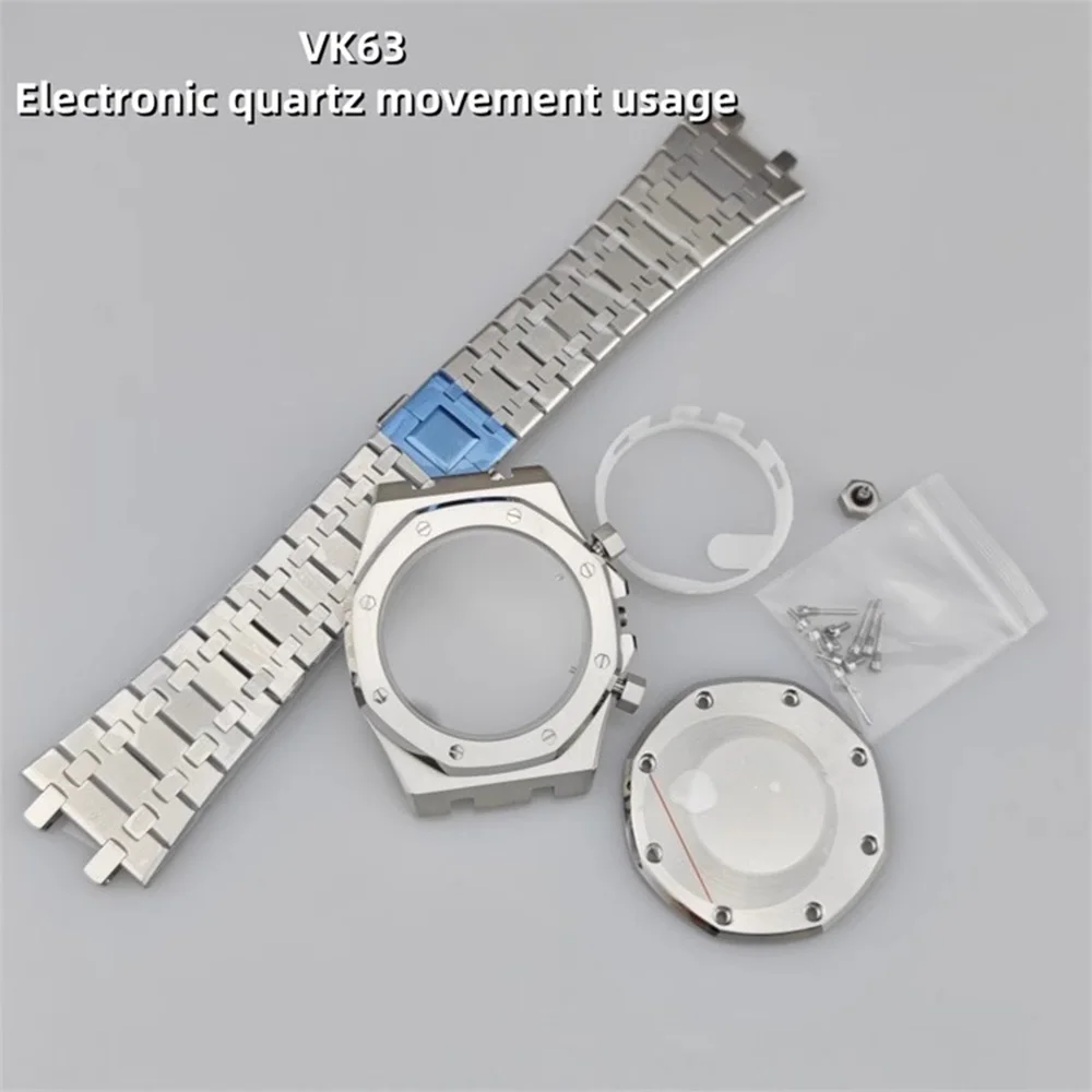 VK63 Case Chronograph Quartz Case Waterproof Modified Chronograph Watch Accessories