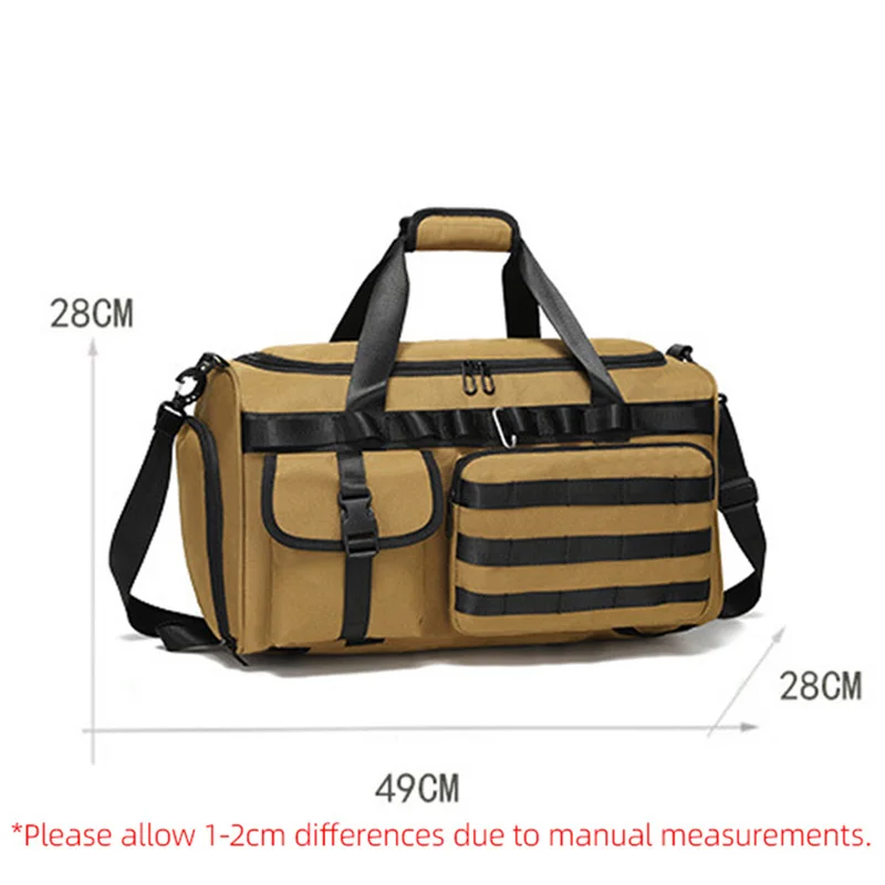 Large Travel Handbag Waterproof Duffle Backpack Men Sport Gym Pack Fitness Training Pack With Shoe Pocket Weekend Shoulder Bags