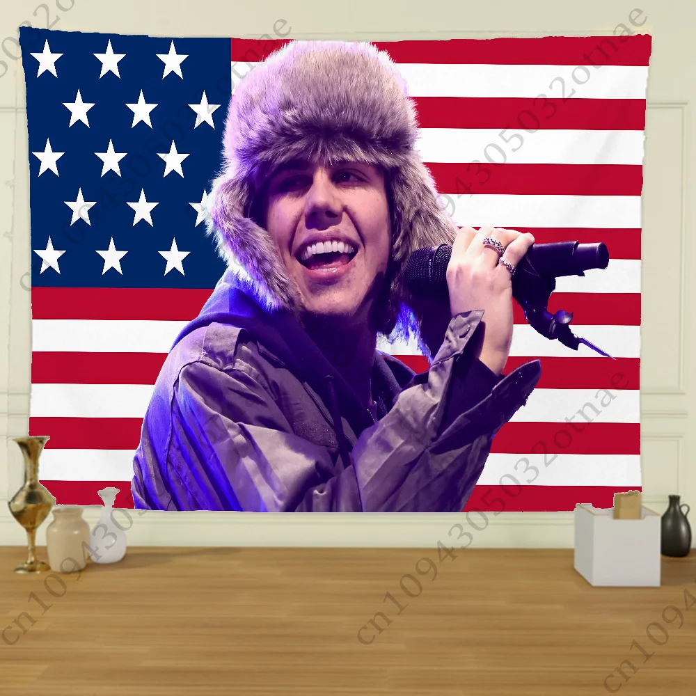 K-Kid Laroi العلم الأمريكي نسيج الإبداعية نمط صور غرفة المعيشة جدار الفن نسيج ديكور حفلة في الهواء الطلق تزيين لافتات #6