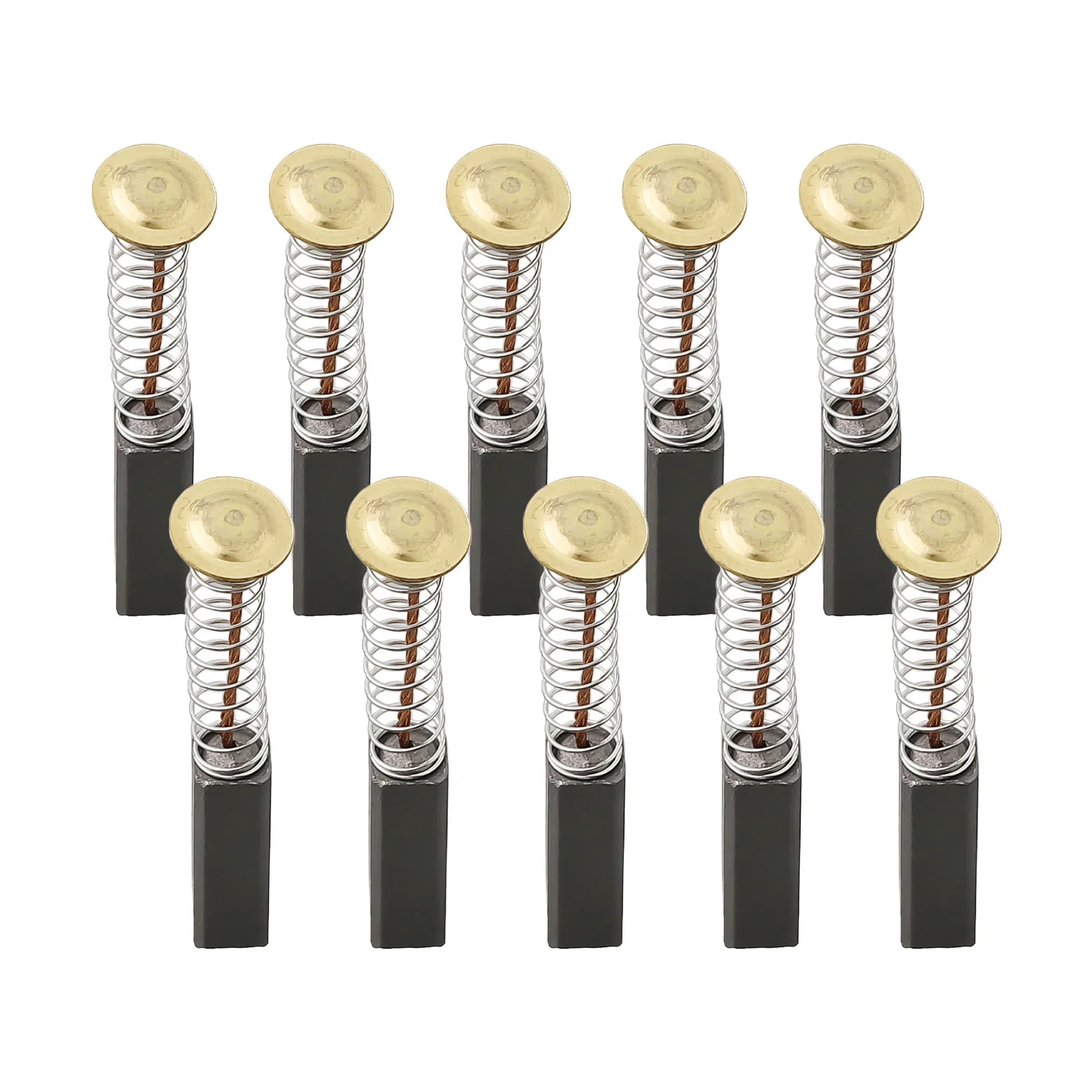 Conjunto de escovas de carbono 10 peças 20x6x6mm para uso em ferramentas elétricas com motores elétricos como furadeiras, serras e sopradores