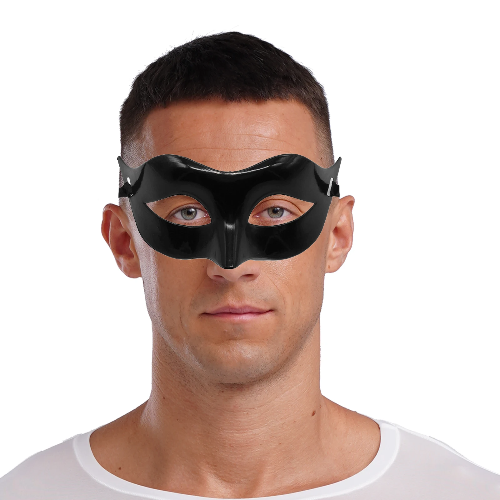 2 pezzi unisex donna uomo retrò mezza faccia cinturino auto-legato maschera maschera veneziana accessorio per feste per ballo in maschera festa di ballo