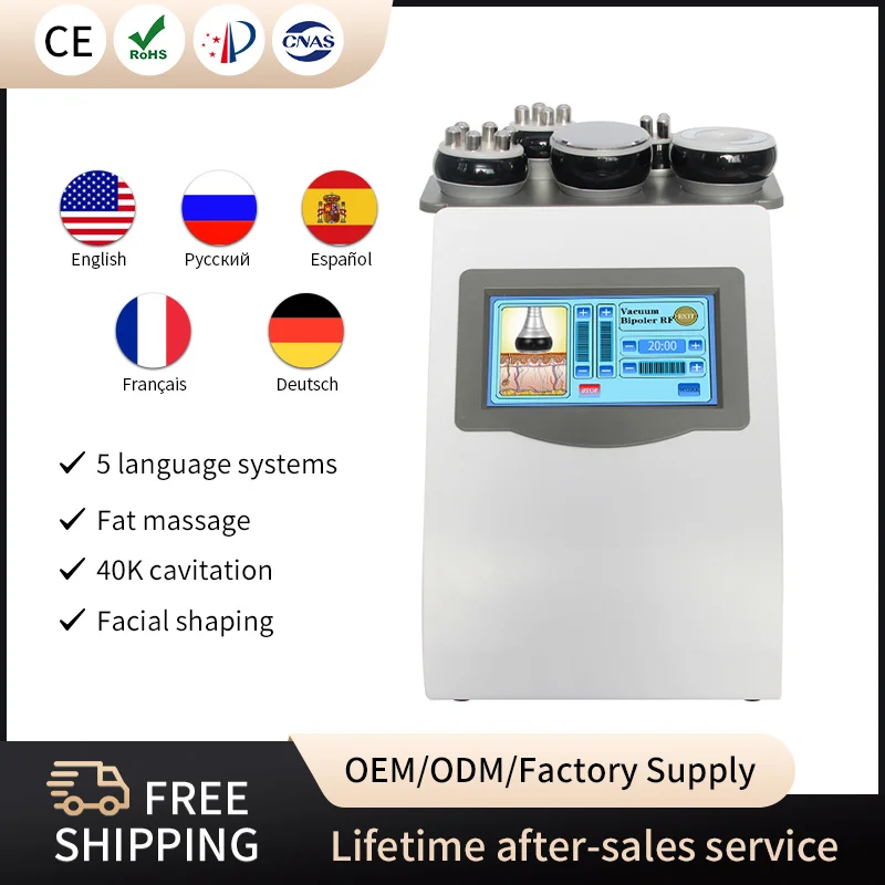 5in1 40K Cavitation Machine RF Body  Sculpting Fat Burning Device For  Home Salon Skin Tightening Cellulite Remover Face Shaping
