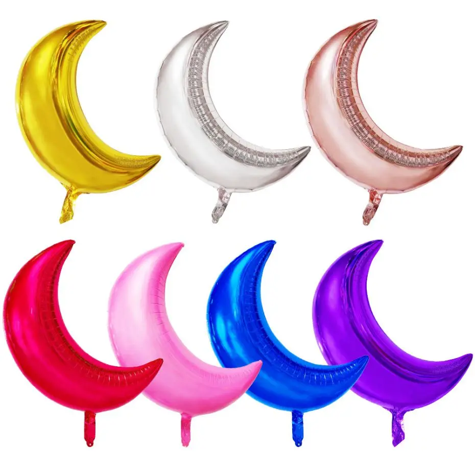 28 Inch Moon Star Aluminum Foil Balloon Baby Shower Globos Party Wedding Decoration Boy Girl Birthday Helium Balloons Toy