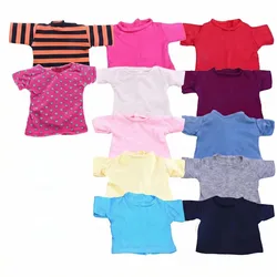 43 Cm Doll Clothes,New Baby Doll Accessories,Suitable For 18 Inch Doll,Casual Solid Color Short Shirt,Christmas Gifts