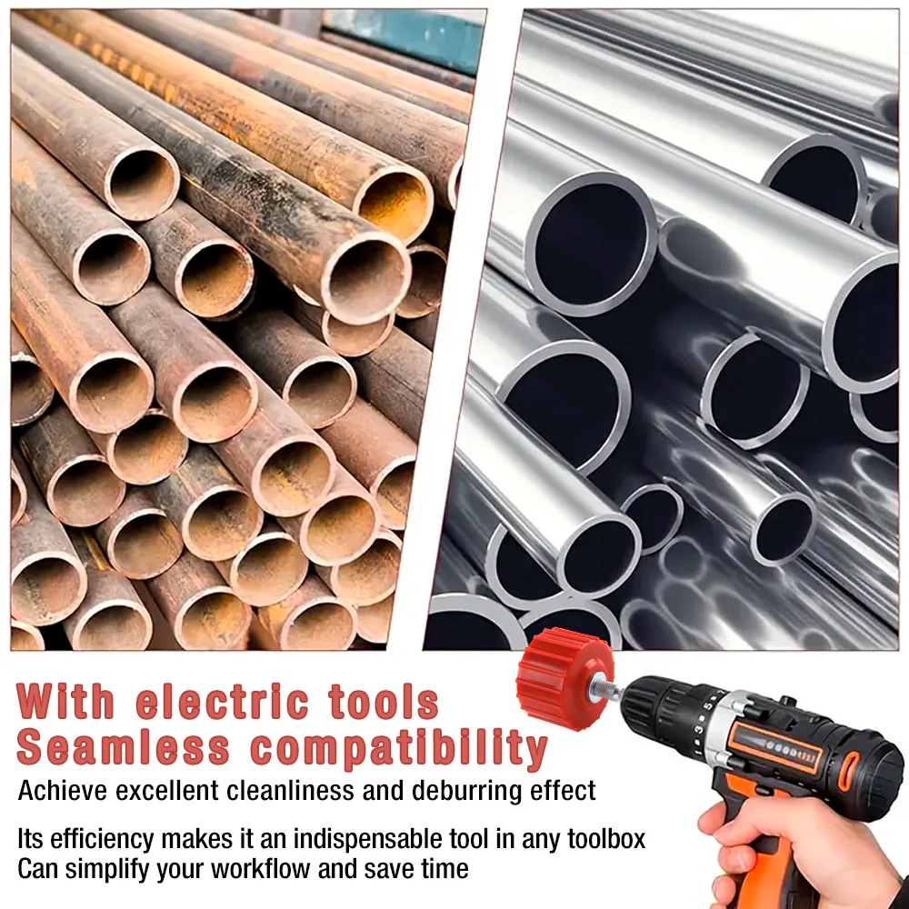 3/9 Pieces Metal Pipe/Copper Pipe Cleaning Brush, Grinding/Rust Removal Tool,Copper Pipe/Stainless Steel Drilling Cleaning Brush