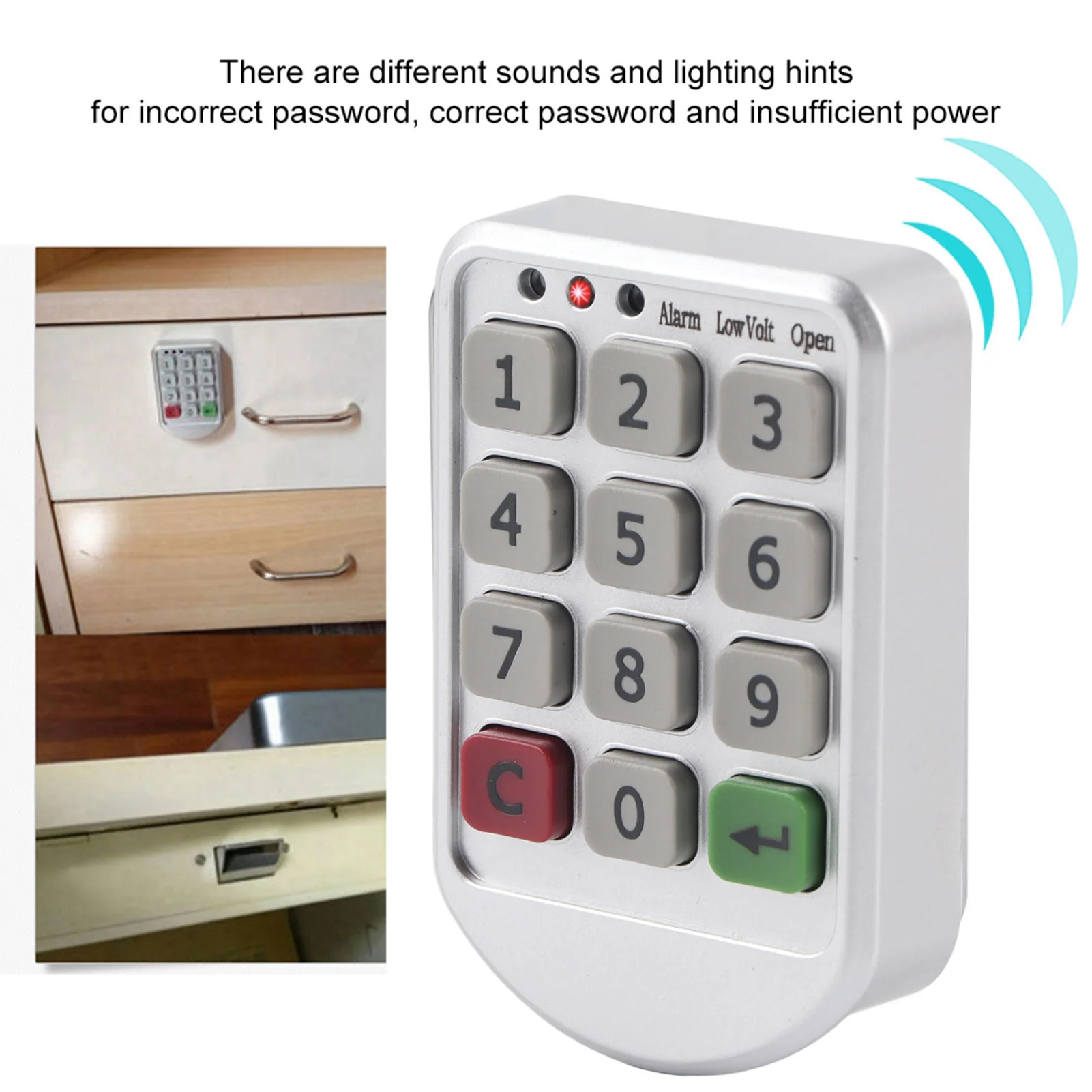 

zk30 ABS Plastic Panel Digital Electronic Intelligent Password Keypad Number Cabinet Door Code Lock