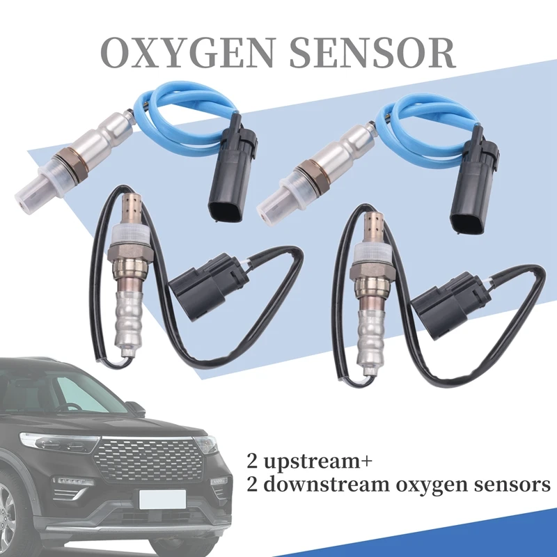 2X Upstream + 2X Downstream O2 Oxygen Sensor 02 For Ford Explorer Flex 3.5L Lincoln MKS MKT MKZ 3.7L 234-5038 234-4490 Parts