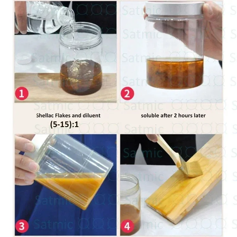 High Purity Indian Shellac Flakes Natural Golden Varnish Wooden Furniture Repair Polishing Raw Material