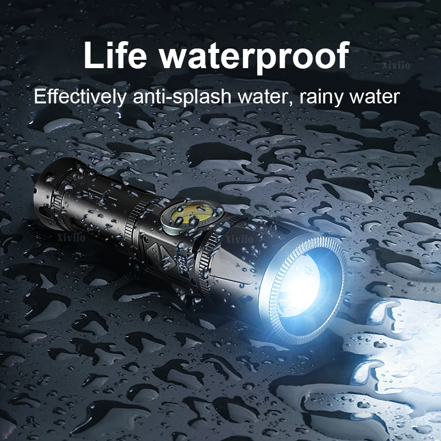 New High Power LED Flashlight 550000000LM Rechargeable Lamps Camping Torch With Magnet Emergency Spotlights Outdoor Lights