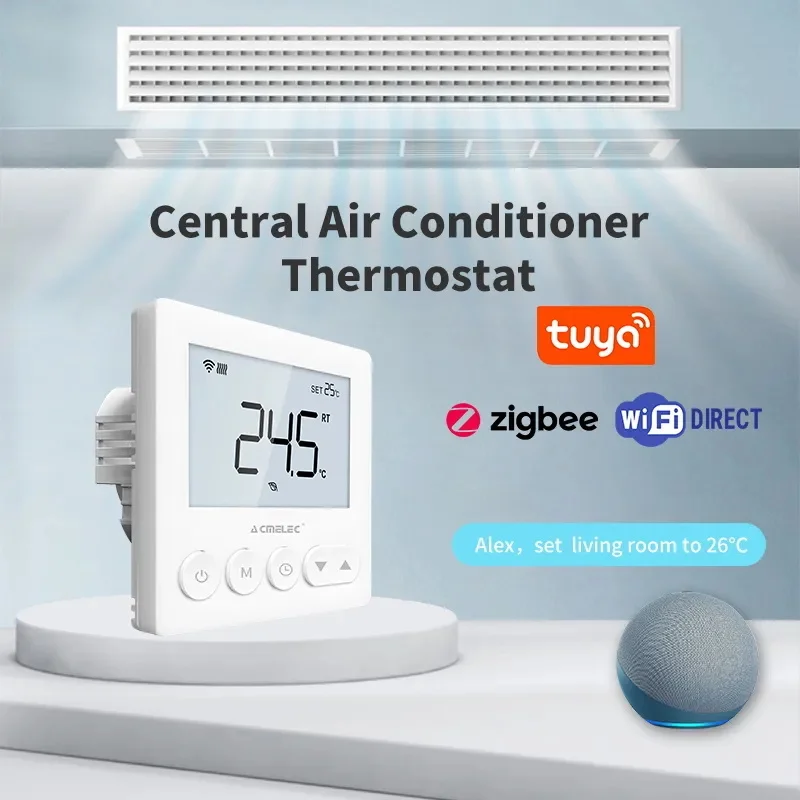 Digital Central Air Conditioning FCU Fan Coil Unit Thermostat Weekly Programmable Temperature Controller Wholesale Price