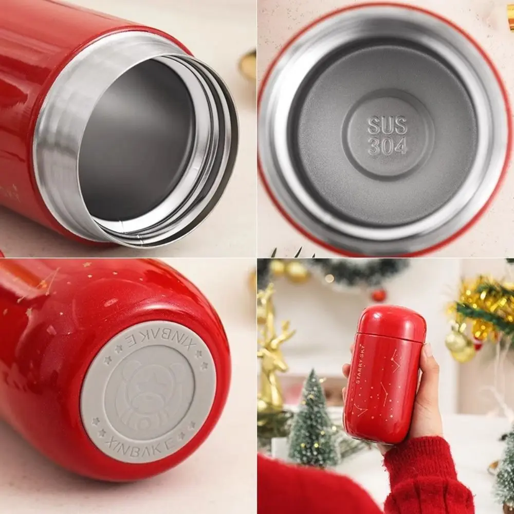 

Solid Color Mini Thermos Cup Stainless Steel Starry Sky Portable Vacuum Flask Portable Leak Proof Thermal Water Bottle