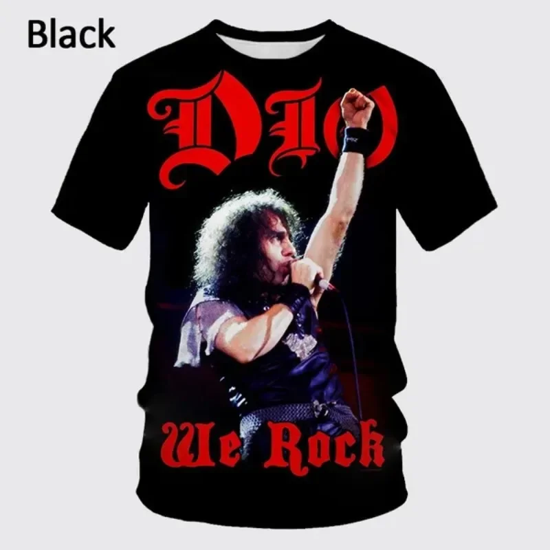 Metal Rock Band Dio (Ronnie James Dio) 3D Printing Men's Casual Cool T-shirt Music Friends Hip Hop Funny Short Sleeves Tops Tee