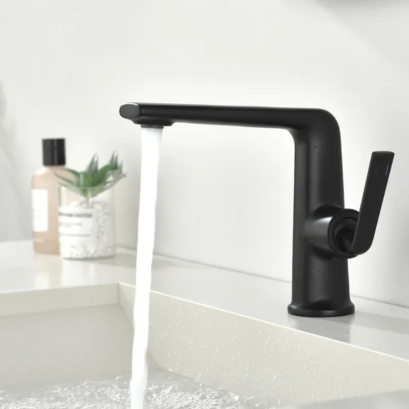 Rubinetto per lavabo interamente in rame Lavabo caldo e freddo Lavabo Mobile da bagno Gun Rubinetto grigio rosa MT2523