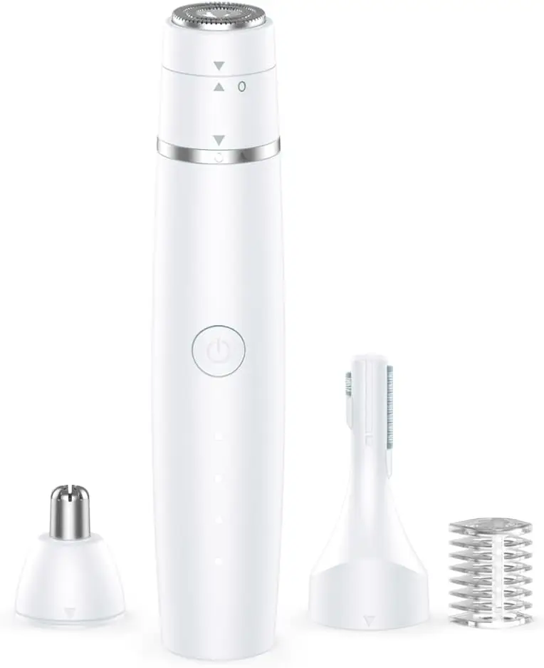 

Триммер для волос в носу и лице 3-в-1 для мужчин и женщин, перезаряжаемый через USB-C, безболезненное сухое использование, готовый к работе