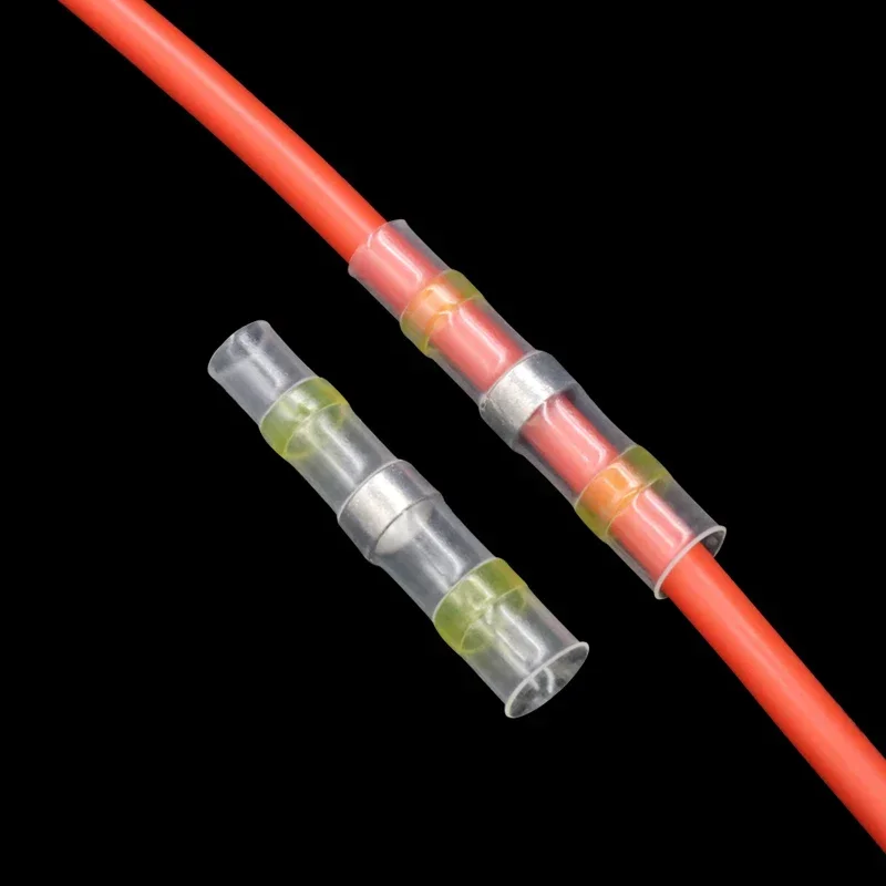 10/20/30//50/100pcs Solder Seal Wire Connectors 3:1 Heat Shrink Insulated Electrical Wire Terminals Butt Splice Waterproof