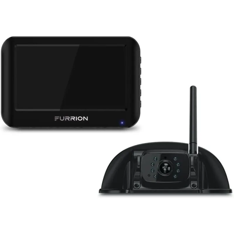 Vision S Wireless RV Backup Camera System with 4.3-Inch Monitor, 1 Rear Sharkfin, Infrared Night Vision, Wide-Angle View,