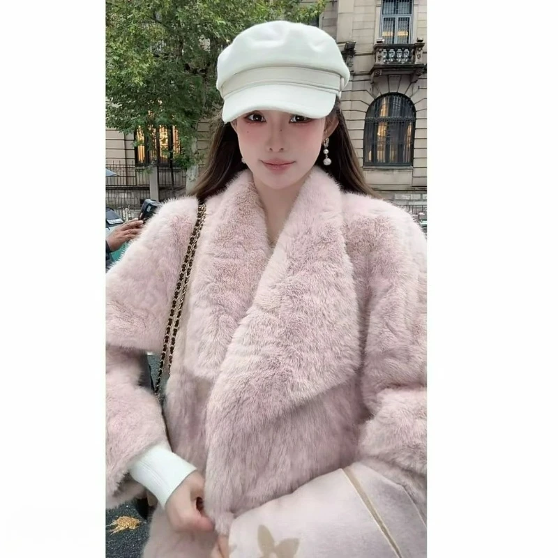 تتميز مجموعة جديدة لخريف وشتاء 2026 معطف طويل ذو طية صدر السترة الكبيرة بتصميم عصري وسترة سميكة للسيدات للنساء #4