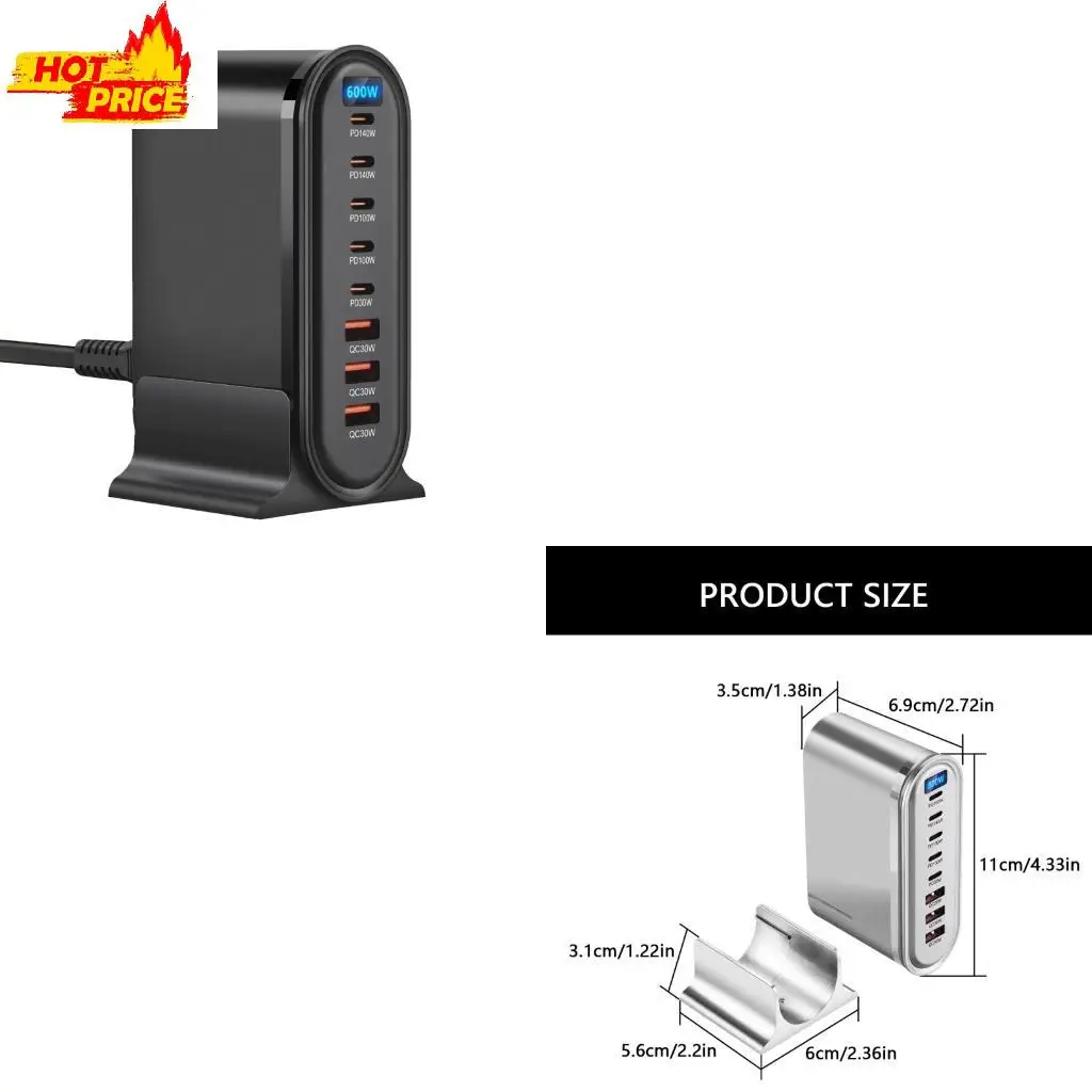 

MultiDevice 600W With USB C And USB Port For Home Or Office Use