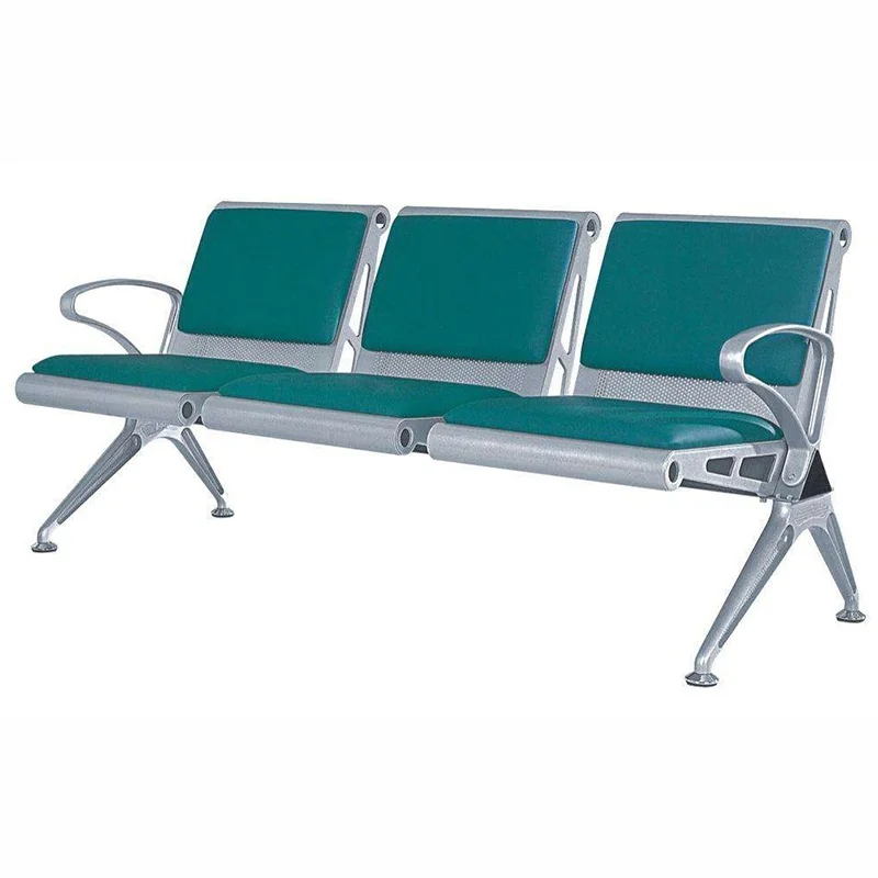 

Modern 3-Person Solid Wood Airport Hospital Car Station Waiting Chair Outdoor 4-People Row Chair with PU Material for School Use