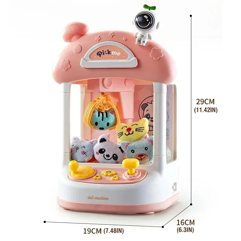 Cartoon Raum Automatische Puppe Maschine Spielzeug für Kinder Münze Betrieben Spielen Spiel Klaue Kran Maschinen mit Musik Licht Kinder Spielzeug Geschenk