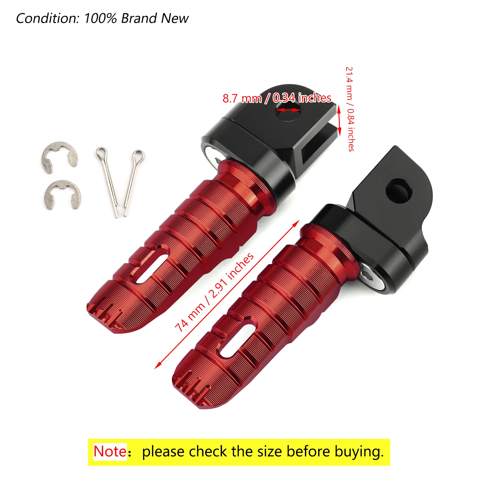 Front Footrests Foot Peg for HONDA CB125R CBR250RR CBR1000RR CB600F CB1100/RS/SX CB 125 250RR CBR 1000RR