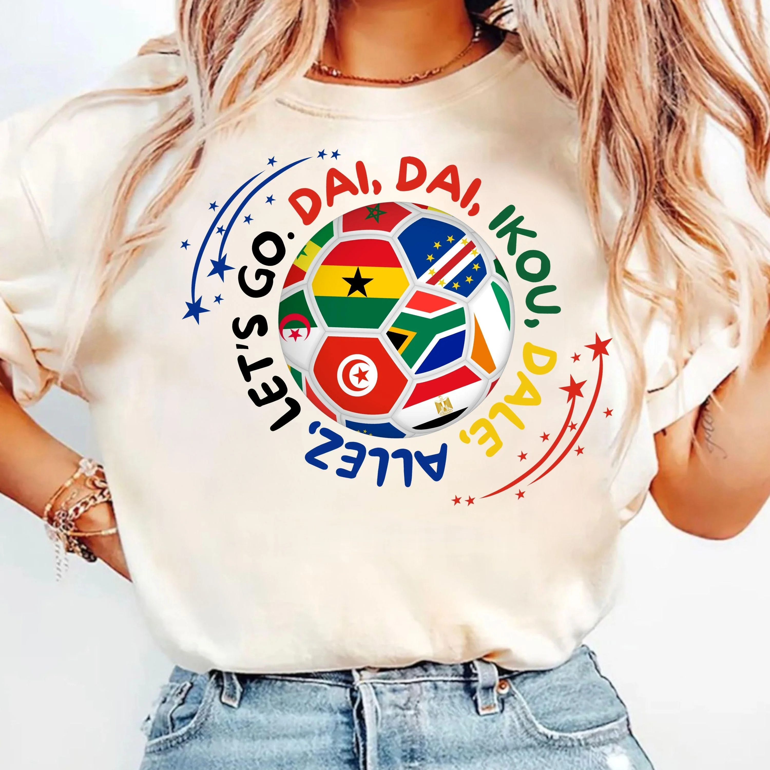 2026 Shakira World Football Song T-Shirt für Männer und Frauen, Sommer-Baumwollkleidung, lässige Mode, Rundhalsausschnitt, kurzärmeliges T-Shirt, Streetwear – Detail 2