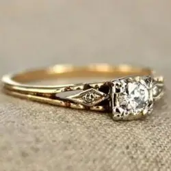 KSRA 2024 New Fashion Minimalist Gold Color Inlay Rhinestone Exquisite Rings For Women Party Accessories Gifts Custom Jewelry