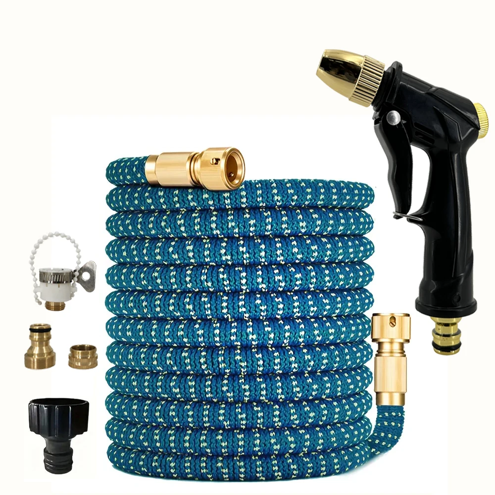 

Lawn Magic Hose High Pressure Car Adjustable Wash Hose With Spray Gun Set Outdoor Watering Irrigation Tool Garden Hose
