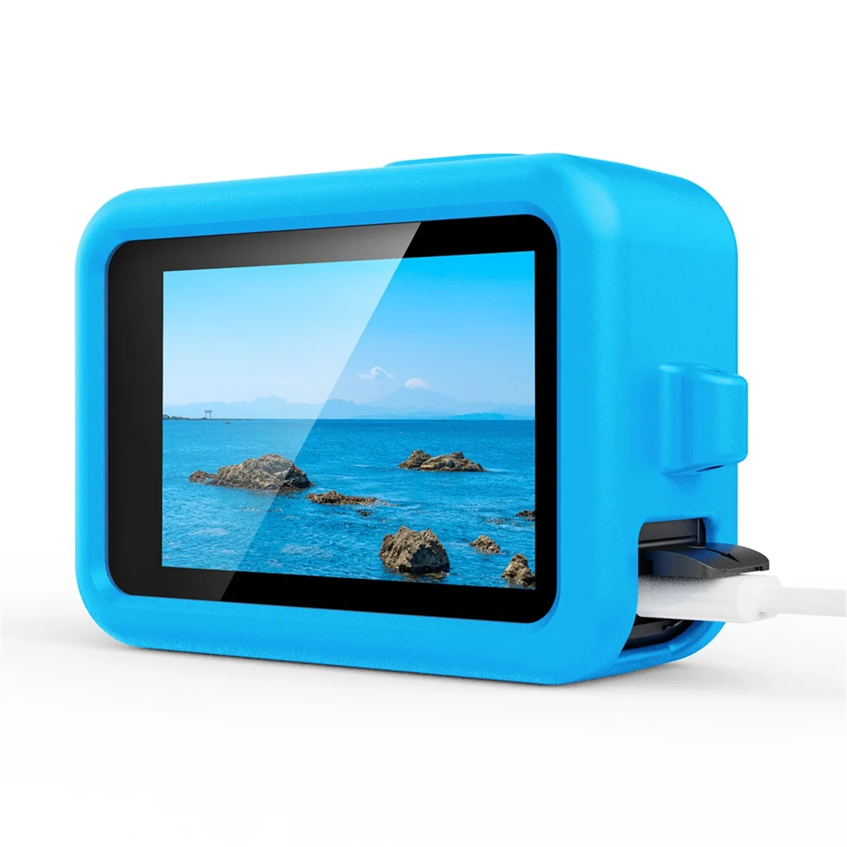 For Gopro Hero 13 Silicone Case Protective Soft Housing Shell Lens Protector for Gopro Hero13 Blue with Cover