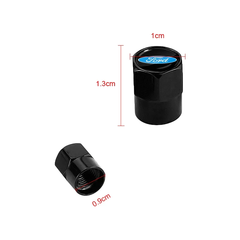 Car Styling Car Tire Hexagonal Valve Nozzle Cap For Ford Focus 2 3 Mondeo Fiesta Kuga Ranger Escort Explorer Excape Taurus